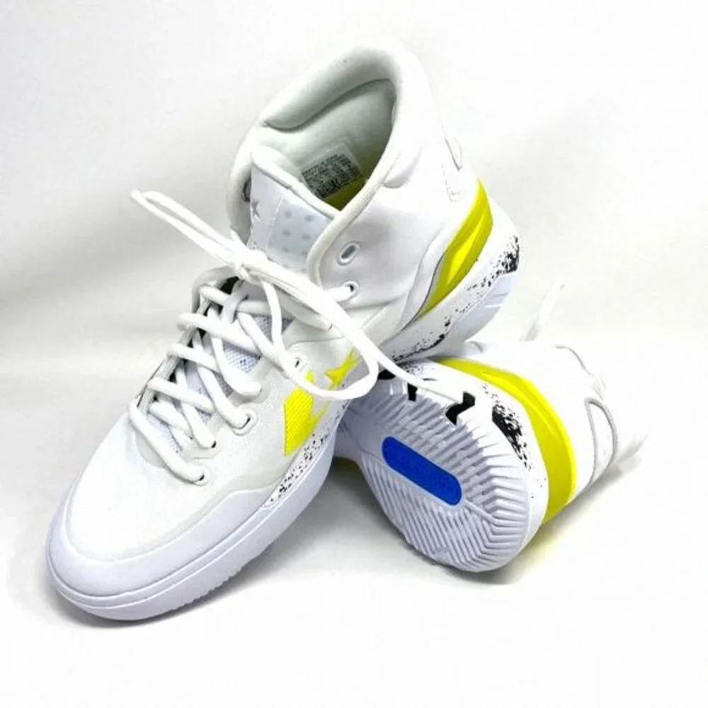 💖MEGA SALE💖Converse Men's 169512C G4 White Black Leather Mesh Venom Lemon - Picture 6 of 9